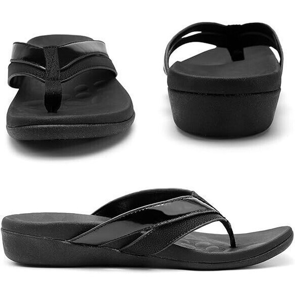 MEGNYA Comfortable Flip Flops for Women, Arch Support Walking Sandals Outdoor 9 - Picture 3 of 6